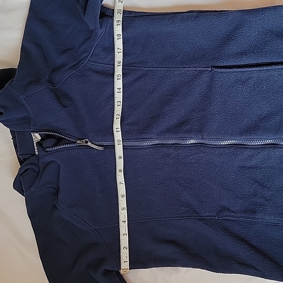 LANDS END Cozy Fleece Hooded Full Zip Jacket Kids Unisex Size 14 - Picture 4 of 4